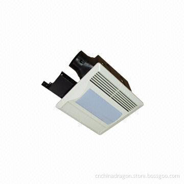 Bathroom Exhaust Fan with Light, Metal Housing, Rust-proof Painting